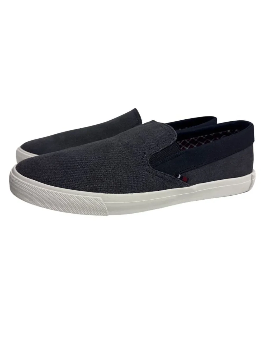 NIB Ben Sherman Percy Slip On Shoes Mens 12 Navy Canvas Casual Sneakers New